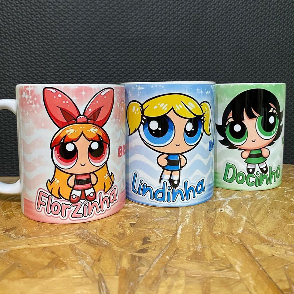 Kit 3 Canecas Meninas super poderosa