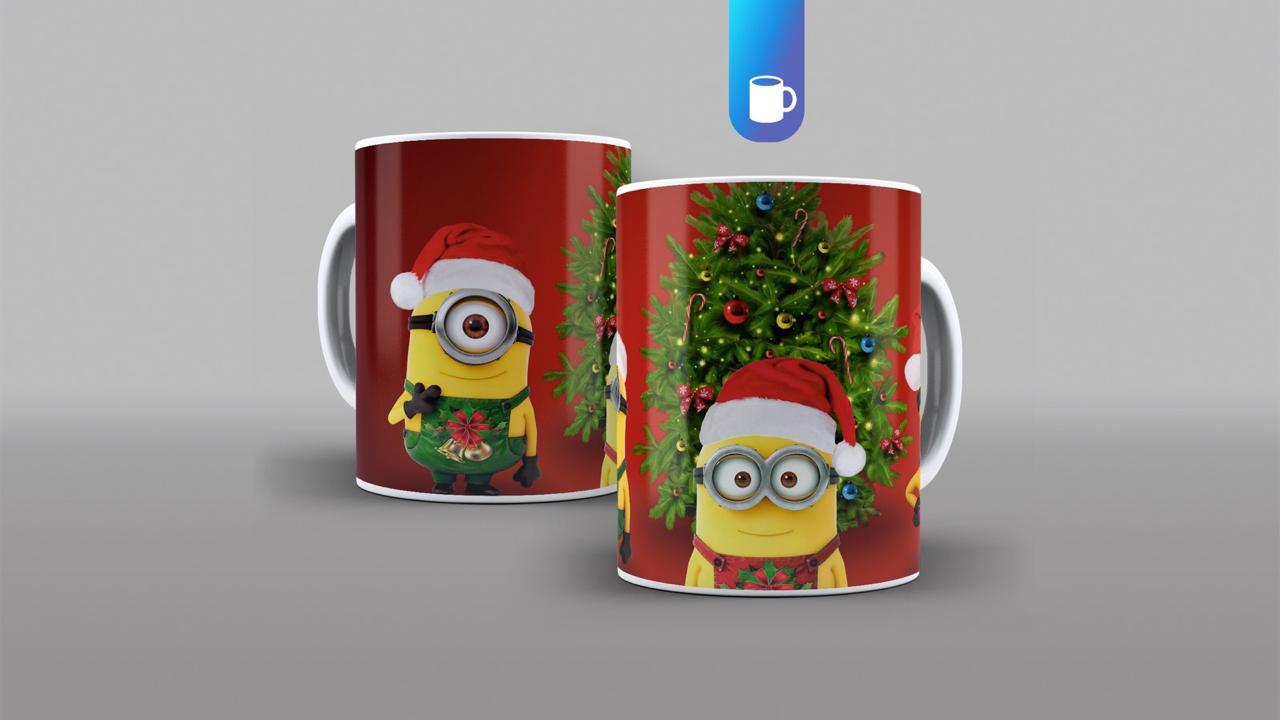 Caneca Natal Minions