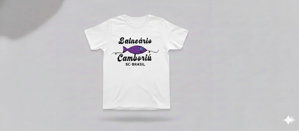 CAMISETA BASICA BRANCA BALNEARIO CAMBORIÚ